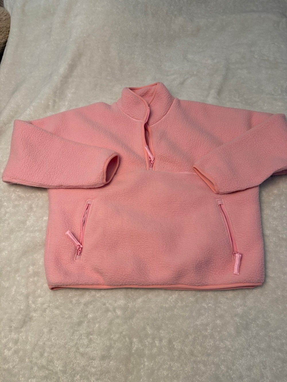 Cozy Pink Half-Zip Women’s Fleece Pullover
